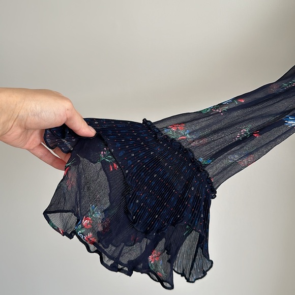 Pinko Maxi Dress Flarred Sleeves Size 4 - Picture 3 of 11